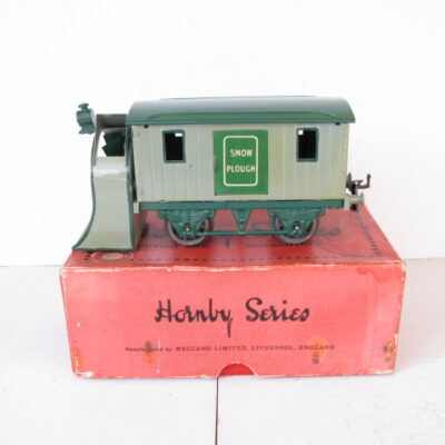 Hornby 0 Gauge Snow plough 2 Tone Green Circa 1930 - Boxed