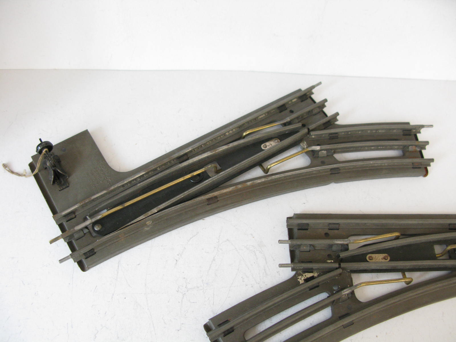 Hornby 0 Gauge Tinplate 3-rail Points Left and Right hand priced at £18 ...