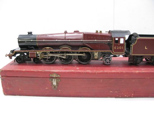 Hornby 0 Gauge 4-6-2 Loco & Tender LMS Lined Maroon 'Princess Elizabeth' No.6201, 3-rail 20 volt Electric Late issue Circa 1939/40 - Boxed - Image 2