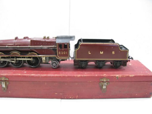 Hornby 0 Gauge 4-6-2 Loco & Tender LMS Lined Maroon 'Princess Elizabeth' No.6201, 3-rail 20 volt Electric Late issue Circa 1939/40 - Boxed - Image 3