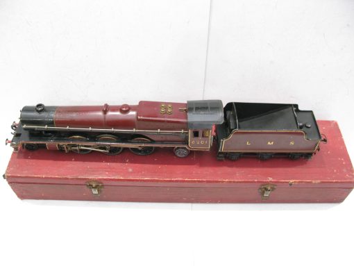 Hornby 0 Gauge 4-6-2 Loco & Tender LMS Lined Maroon 'Princess Elizabeth' No.6201, 3-rail 20 volt Electric Late issue Circa 1939/40 - Boxed - Image 4