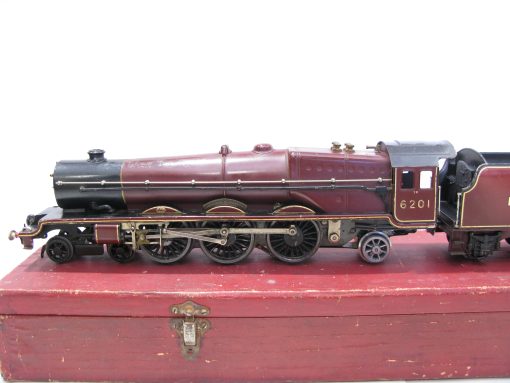 Hornby 0 Gauge 4-6-2 Loco & Tender LMS Lined Maroon 'Princess Elizabeth' No.6201, 3-rail 20 volt Electric Late issue Circa 1939/40 - Boxed - Image 8