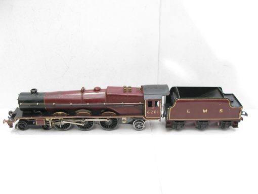 Hornby 0 Gauge 4-6-2 Loco & Tender LMS Lined Maroon 'Princess Elizabeth' No.6201, 3-rail 20 volt Electric Late issue Circa 1939/40 - Boxed - Image 9