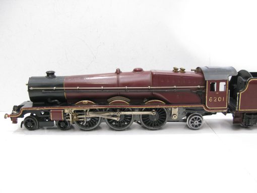 Hornby 0 Gauge 4-6-2 Loco & Tender LMS Lined Maroon 'Princess Elizabeth' No.6201, 3-rail 20 volt Electric Late issue Circa 1939/40 - Boxed - Image 10