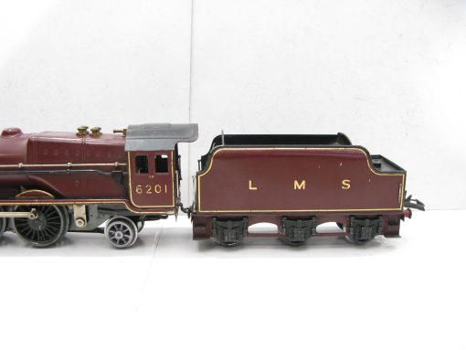 Hornby 0 Gauge 4-6-2 Loco & Tender LMS Lined Maroon 'Princess Elizabeth' No.6201, 3-rail 20 volt Electric Late issue Circa 1939/40 - Boxed - Image 11