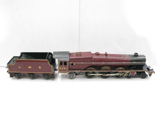 Hornby 0 Gauge 4-6-2 Loco & Tender LMS Lined Maroon 'Princess Elizabeth' No.6201, 3-rail 20 volt Electric Late issue Circa 1939/40 - Boxed - Image 12