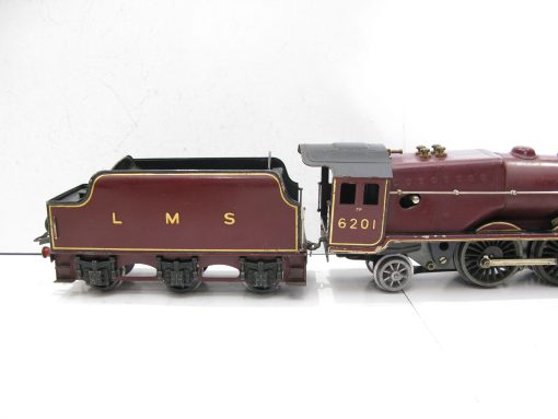 Hornby 0 Gauge 4-6-2 Loco & Tender LMS Lined Maroon 'Princess Elizabeth' No.6201, 3-rail 20 volt Electric Late issue Circa 1939/40 - Boxed - Image 14