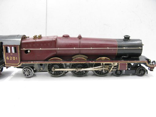 Hornby 0 Gauge 4-6-2 Loco & Tender LMS Lined Maroon 'Princess Elizabeth' No.6201, 3-rail 20 volt Electric Late issue Circa 1939/40 - Boxed - Image 15