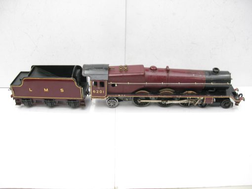 Hornby 0 Gauge 4-6-2 Loco & Tender LMS Lined Maroon 'Princess Elizabeth' No.6201, 3-rail 20 volt Electric Late issue Circa 1939/40 - Boxed - Image 16