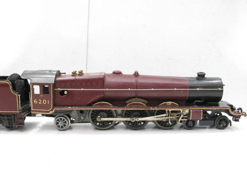 Hornby 0 Gauge 4-6-2 Loco & Tender LMS Lined Maroon 'Princess Elizabeth' No.6201, 3-rail 20 volt Electric Late issue Circa 1939/40 - Boxed - Image 17