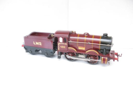 Hornby 0 Gauge No.1 Special Loco & Tender LMS maroon No.4312, Clockwork Circa 1929/31 - unboxed - Image 6