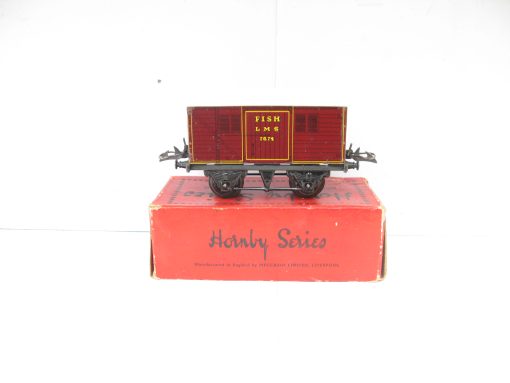 Hornby 0 Gauge No.0 LMS Fish Van - in an incorrect 1930's wagon Box