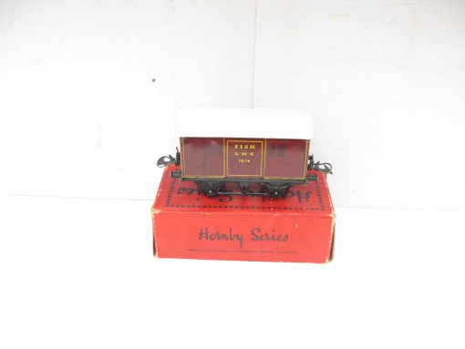 Hornby 0 Gauge No.0 LMS Fish Van - in an incorrect 1930's wagon Box - Image 2