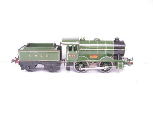 Hornby 0 Gauge No.1 Special Loco & Tender LNER lined Green No.1368, Clockwork - in reproduction box - Image 6