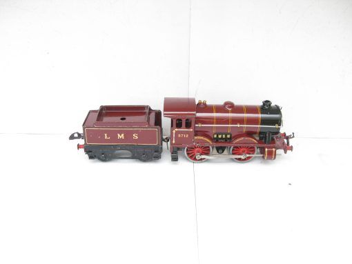 Hornby 0 Gauge E120 Special Loco & Tender LMS maroon No.8712, 20 volt electric circa 1934/35 - in reproduction box - Image 6