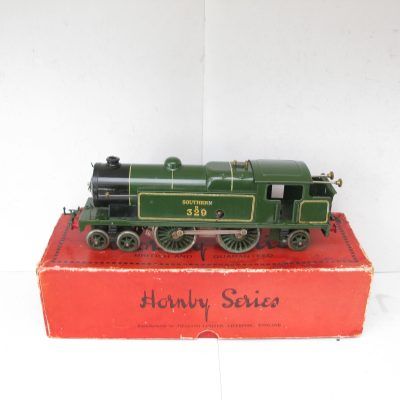 Hornby 0 Gauge No.2 Special 4-4-2 Tank Loco SR Lined Green No.B329, Clockwork Circa 1930/31 - Boxed