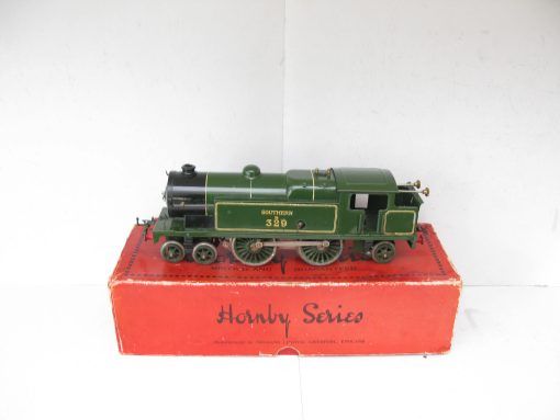Hornby 0 Gauge No.2 Special 4-4-2 Tank Loco SR Lined Green No.B329, Clockwork Circa 1930/31 - Boxed