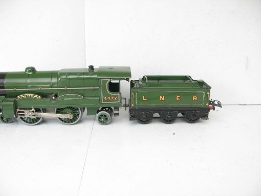 Hornby 0 Gauge No.3C Loco & Tender LNER Green 'FLYING SCOTSMAN' No.4472, Clockwork - unboxed - Image 3