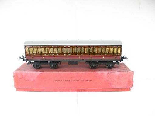 Hornby 0 Gauge Post war No.2 LMS 1st/3rd Passenger Coach circa 1948 - Boxed