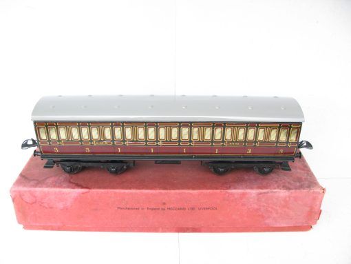 Hornby 0 Gauge Post war No.2 LMS 1st/3rd Passenger Coach circa 1948 - Boxed - Image 2