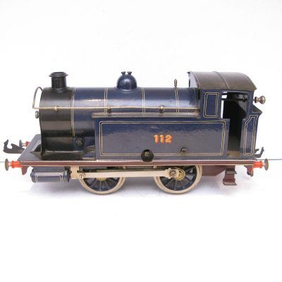 Bing Gauge 1 0-4-0 Tank Loco CR (Caledonian Railway) Lined blue No.112, Clockwork - unboxed
