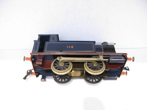 Bing Gauge 1 0-4-0 Tank Loco CR (Caledonian Railway) Lined blue No.112, Clockwork - unboxed - Image 6
