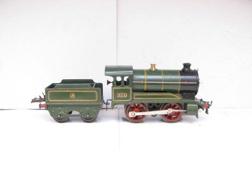 Hornby 0 Gauge E120 Loco & Tender GWR Green No.9319, 3-rail 20 volt Electric circa 1938 - unboxed - Image 6