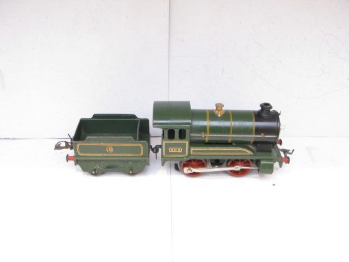 Hornby 0 Gauge E120 Loco & Tender GWR Green No.9319, 3-rail 20 volt Electric circa 1938 - unboxed - Image 7