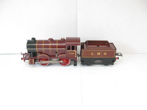 Hornby 0 Gauge No.1 Special Loco & Tender LMS lined maroon No.2700, Clockwork - unboxed - Image 3
