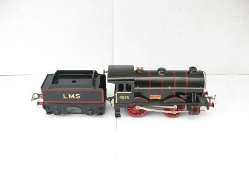 Hornby 0 Gauge No.1 Special Loco & Tender LMS lined black No.4525, Clockwork - unboxed - Image 7