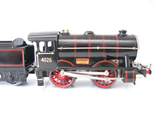 Hornby 0 Gauge No.1 Special Loco & Tender LMS lined black No.4525, Clockwork - unboxed - Image 9