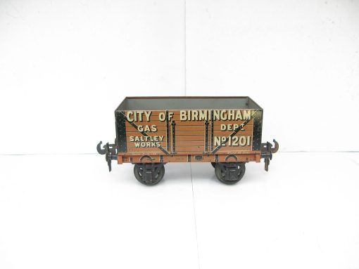 Carette Gauge 1 Tinprinted 'CITY OF BIRMINGHAM' Gas Dept open Private owner wagon - unboxed