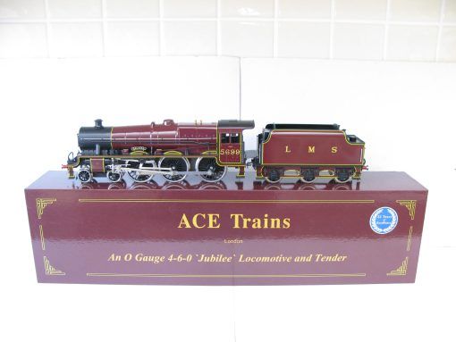 Ace 0 Gauge Modern issue E/18 LMS Lined maroon 4-6-0 Loco & Tender Jubilee class 'Galatea' No.5699,  2/3-rail electric - Boxed - Image 3