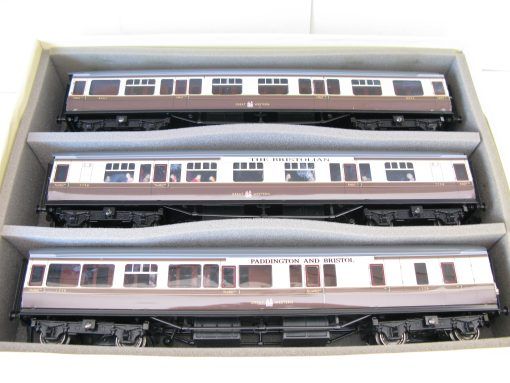 Ace 0 Gauge Modern issue C/13 3-Car GWR 40 cm Passenger Coaches Set 'A' - Boxed