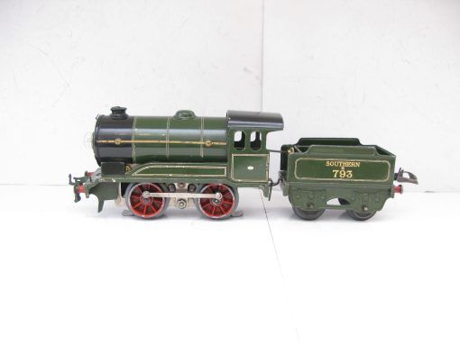 Hornby 0 Gauge E0/20 Loco & Tender SR Green No.E793, 3-rail 20 volt Electric circa 1935 - unboxed - Image 2