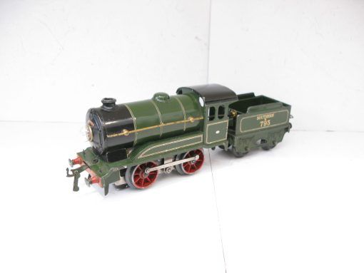 Hornby 0 Gauge E0/20 Loco & Tender SR Green No.E793, 3-rail 20 volt Electric circa 1935 - unboxed - Image 4