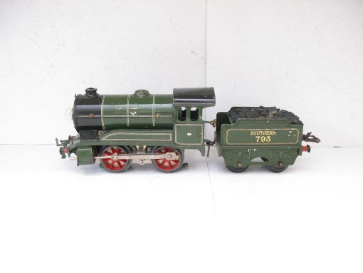 Hornby 0 Gauge E120 Loco & Tender SR Green No.793, 3-rail 20 volt Electric circa 1936/38 - unboxed - Image 2