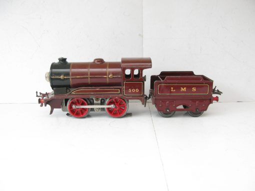 Hornby 0 Gauge E0/20 Loco & Tender LMS Maroon No.500, 3-rail 20 volt Electric circa 1935 - unboxed