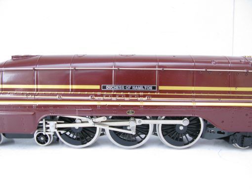 Ace 0 Gauge Modern issue E/12 LMS 4-6-2 Loco & Tender LMS Streamlined maroon Coronation class 'DUCHESS OF HAMILTON' No.6229,  2/3-rail electric - Boxed - Image 5