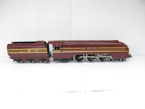 Ace 0 Gauge Modern issue E/12 LMS 4-6-2 Loco & Tender LMS Streamlined maroon Coronation class 'DUCHESS OF HAMILTON' No.6229,  2/3-rail electric - Boxed - Image 10