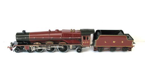 Hornby 0 Gauge 4-6-2 Loco & Tender LMS Lined Maroon 'Princess Elizabeth' No.6201, 3-rail 20 volt Electric Circa 1937 with rare Sand cab - Boxed - Image 4