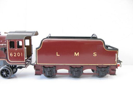 Hornby 0 Gauge 4-6-2 Loco & Tender LMS Lined Maroon 'Princess Elizabeth' No.6201, 3-rail 20 volt Electric Circa 1937 with rare Sand cab - Boxed - Image 7