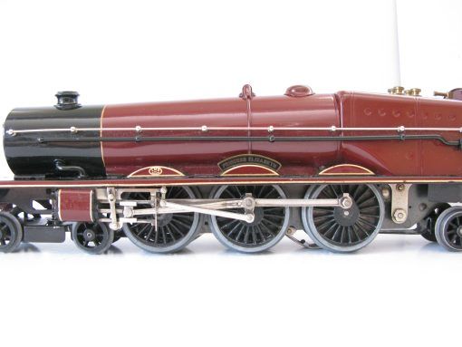 Hornby 0 Gauge 4-6-2 Loco & Tender LMS Lined Maroon 'Princess Elizabeth' No.6201, 3-rail 20 volt Electric Circa 1937 with rare Sand cab - Boxed - Image 9