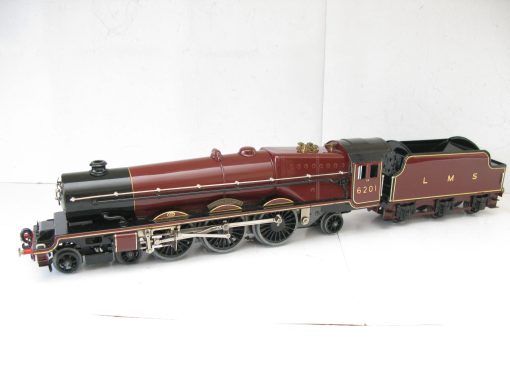 Hornby 0 Gauge 4-6-2 Loco & Tender LMS Lined Maroon 'Princess Elizabeth' No.6201, 3-rail 20 volt Electric Circa 1937 with rare Sand cab - Boxed - Image 10