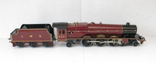 Hornby 0 Gauge 4-6-2 Loco & Tender LMS Lined Maroon 'Princess Elizabeth' No.6201, 3-rail 20 volt Electric Circa 1937 with rare Sand cab - Boxed - Image 13