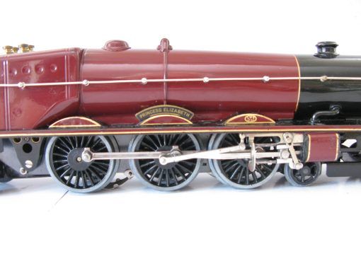 Hornby 0 Gauge 4-6-2 Loco & Tender LMS Lined Maroon 'Princess Elizabeth' No.6201, 3-rail 20 volt Electric Circa 1937 with rare Sand cab - Boxed - Image 15