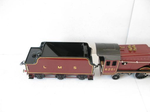 Hornby 0 Gauge 4-6-2 Loco & Tender LMS Lined Maroon 'Princess Elizabeth' No.6201, 3-rail 20 volt Electric Circa 1937 with rare Sand cab - Boxed - Image 17