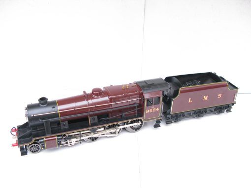 Ace 0 Gauge Modern issue E/38 LMS Lined maroon 2-8-0 Loco & Tender class 8F No.8624, 2/3-rail electric - Boxed with outer mailer - Image 7