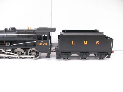 Ace 0 Gauge Modern issue E/38 LMS Satin black 2-8-0 Loco & Tender class 8F No.8274, 2/3-rail electric - Boxed with outer mailer - Image 3