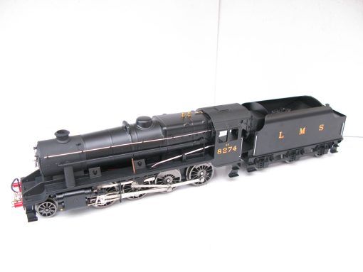 Ace 0 Gauge Modern issue E/38 LMS Satin black 2-8-0 Loco & Tender class 8F No.8274, 2/3-rail electric - Boxed with outer mailer - Image 4